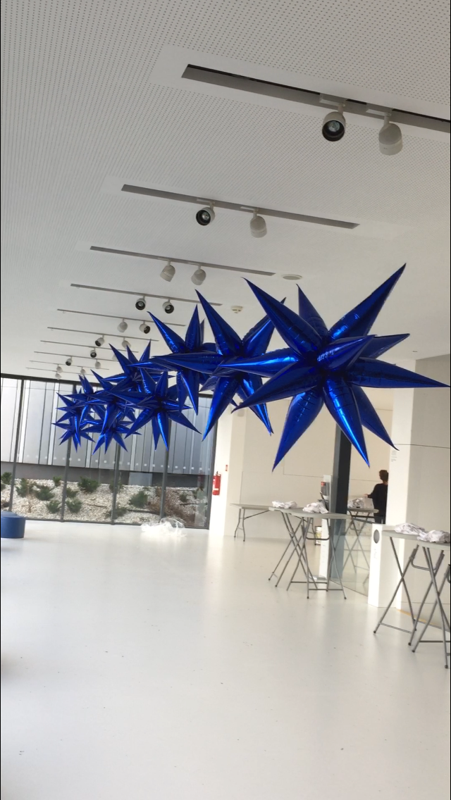 Hvězda modrá 100 cm 3D foliový balón
